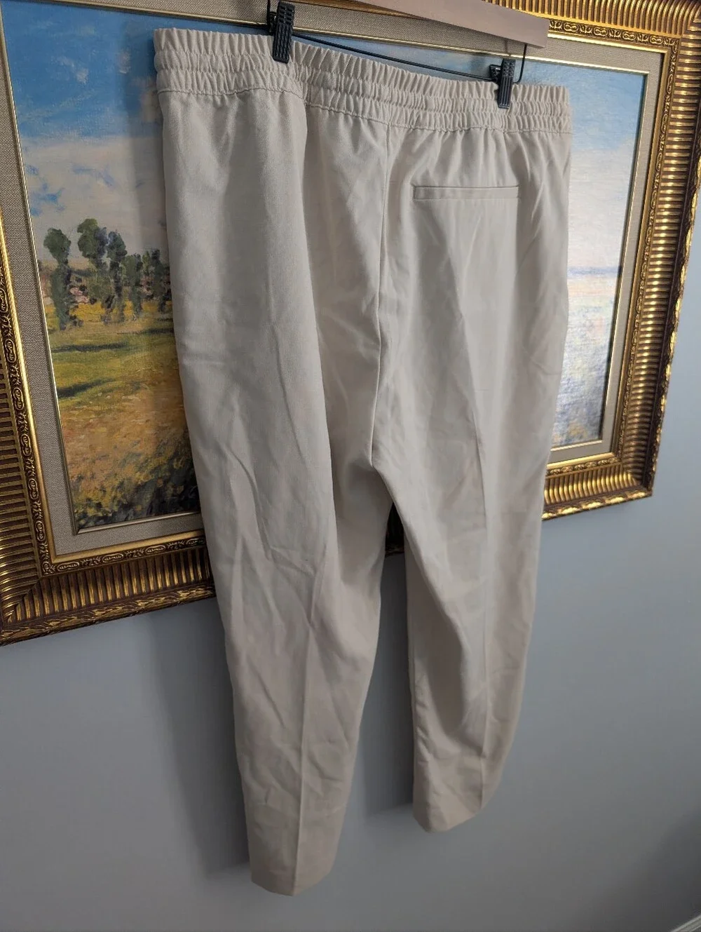 Banana Republic Men's Drawstring Lightweight Pants in Light Cream